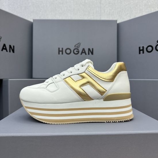 Hogan Fashionable Thick-Soled Leather Loafers for Daily