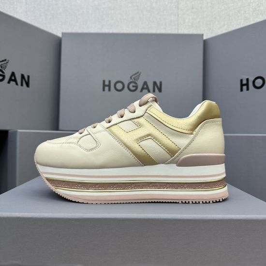 Hogan Fashionable Thick-Soled Leather Loafers for Daily