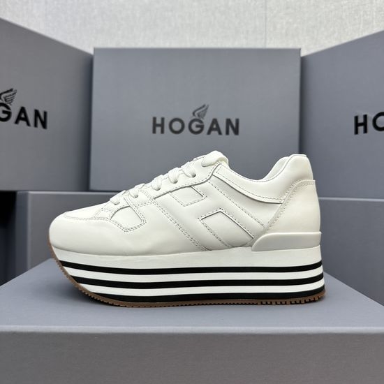 Hogan Fashionable Thick-Soled Leather Loafers for Daily