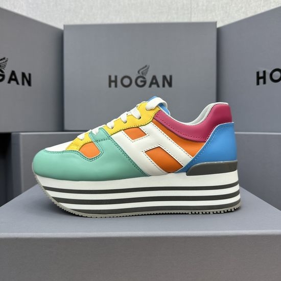Hogan Fashionable Thick-Soled Leather Loafers for Daily
