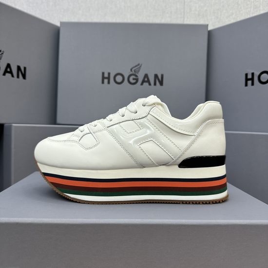 Hogan Fashionable Thick-Soled Leather Loafers for Daily