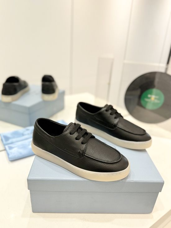 Prada Premium Lace-up Loafer Stylish Casual Comfort Shoes