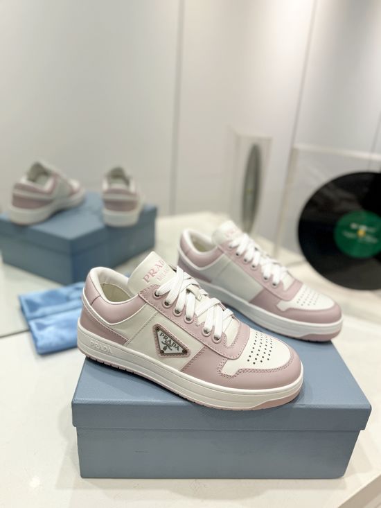 Prada Premium Square Toe Soft Leather Casual Comfort Shoes