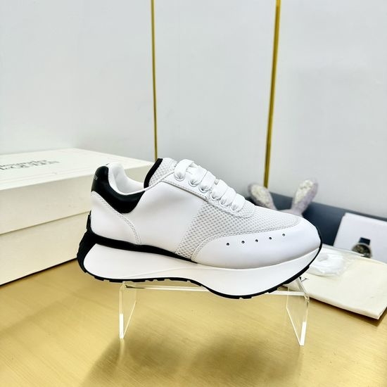McQueen Premium Leather Stitched Athletic Running Chunky Sneakers