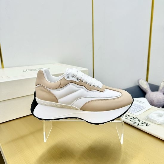 McQueen Premium Leather Stitched Athletic Running Chunky Sneakers