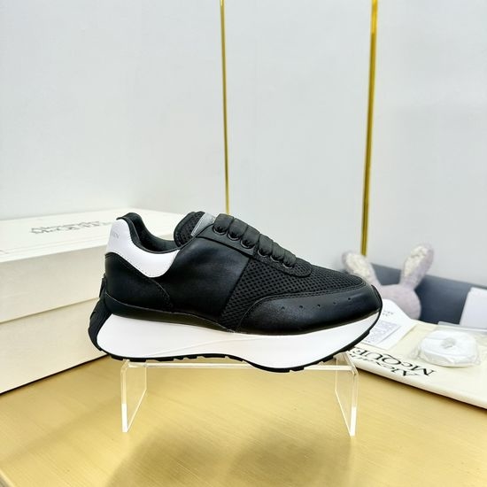 McQueen Premium Leather Stitched Athletic Running Chunky Sneakers