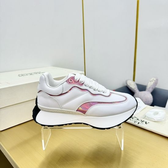 McQueen Premium Leather Stitched Athletic Running Chunky Sneakers