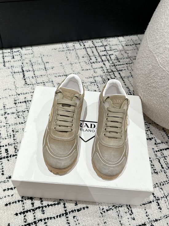 Prada Suede Retro Casual Comfortable Daily Training Shoes