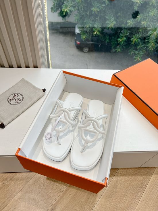 Hermes Comfortable Wedge Heel Casual Slide Sandals