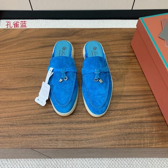 Loro Piana Premium Suede Loafers Hand Stitched Comfortable Sole