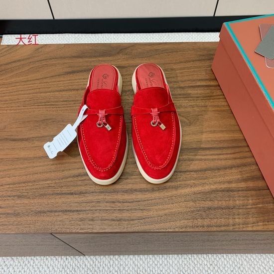 Loro Piana Premium Suede Loafers Hand Stitched Comfortable Sole