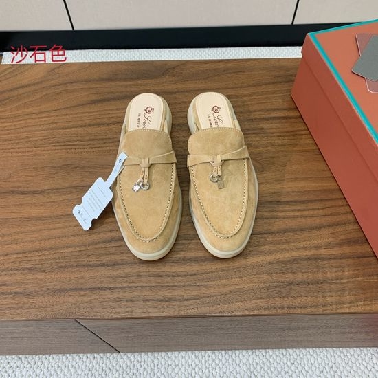 Loro Piana Premium Suede Loafers Hand Stitched Comfortable Sole