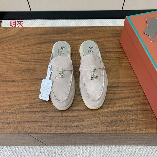 Loro Piana Premium Suede Loafers Hand Stitched Comfortable Sole