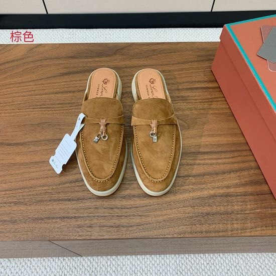 Loro Piana Premium Suede Loafers Hand Stitched Comfortable Sole
