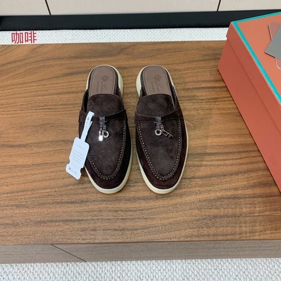 Loro Piana Premium Suede Loafers Hand Stitched Comfortable Sole