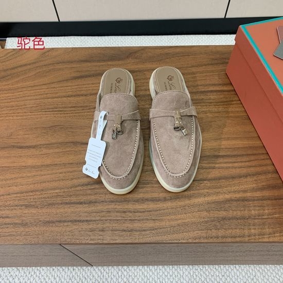 Loro Piana Premium Suede Loafers Hand Stitched Comfortable Sole
