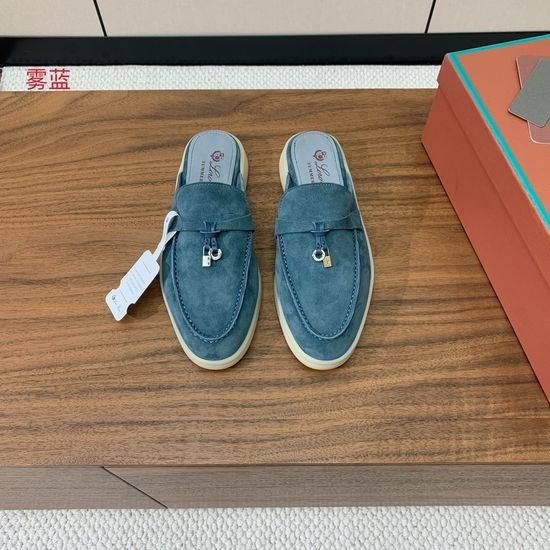 Loro Piana Premium Suede Loafers Hand Stitched Comfortable Sole