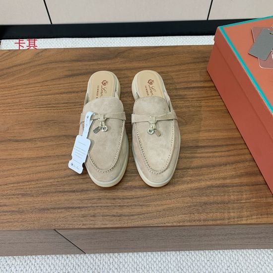 Loro Piana Premium Suede Loafers Hand Stitched Comfortable Sole