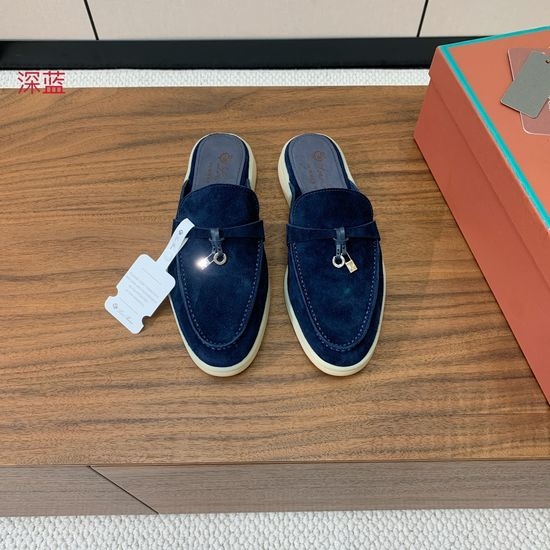 Loro Piana Premium Suede Loafers Hand Stitched Comfortable Sole
