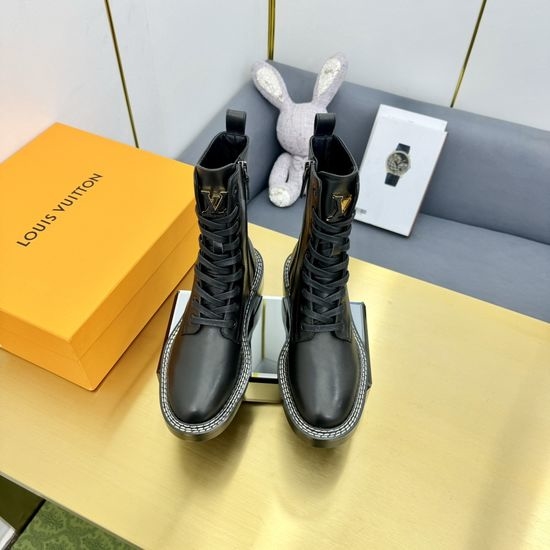 Louis Vuitton LV Slim Fit Genuine Leather Comfortable Ankle Boots