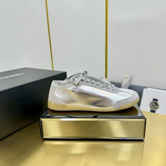 Chanel Casual Embroidered Sneakers With Non-slip Breathable Sole