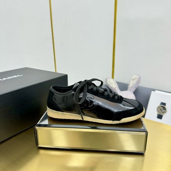 Chanel Casual Embroidered Sneakers With Non-slip Breathable Sole