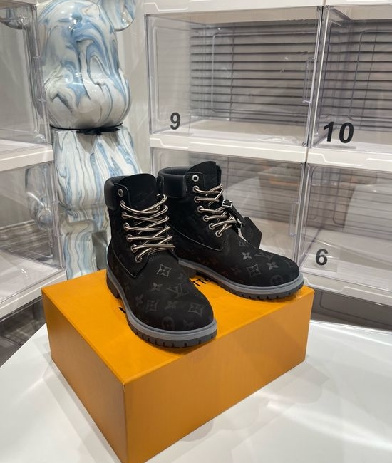 Louis Vuitton LV Waterproof Nubuck Work Boots with Non Slip Sole