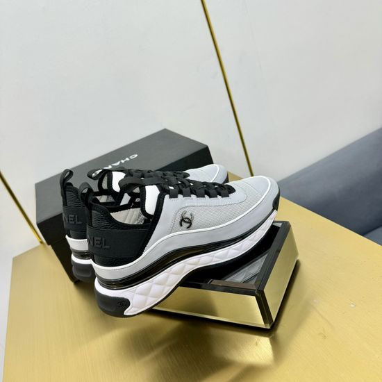 Chanel Premium Leather Upper Casual All-match Daily Sneakers