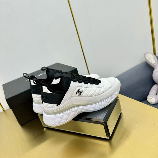 Chanel Premium Leather Upper Casual All-match Daily Sneakers