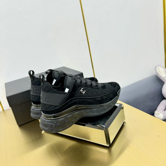 Chanel Premium Leather Upper Casual All-match Daily Sneakers