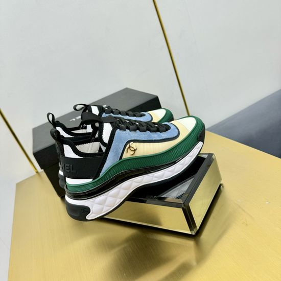 Chanel Premium Leather Upper Casual All-match Daily Sneakers