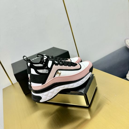 Chanel Premium Leather Upper Casual All-match Daily Sneakers