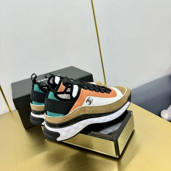 Chanel Premium Leather Upper Casual All-match Daily Sneakers