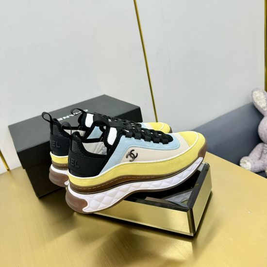 Chanel Premium Leather Upper Casual All-match Daily Sneakers