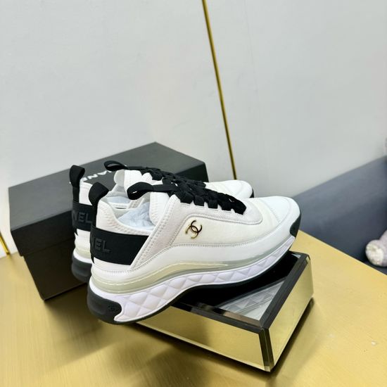 Chanel Premium Leather Upper Comfortable Casual Fashion Sneakers