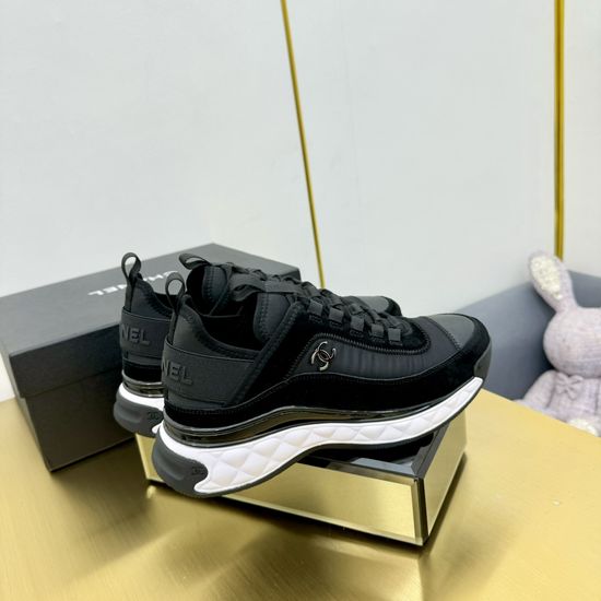 Chanel Premium Leather Upper Casual All-match Daily Sneakers
