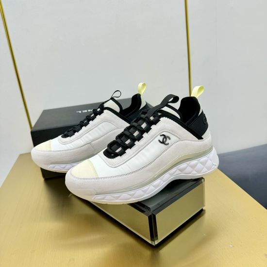 Chanel Premium Leather Upper Casual All-match Daily Sneakers