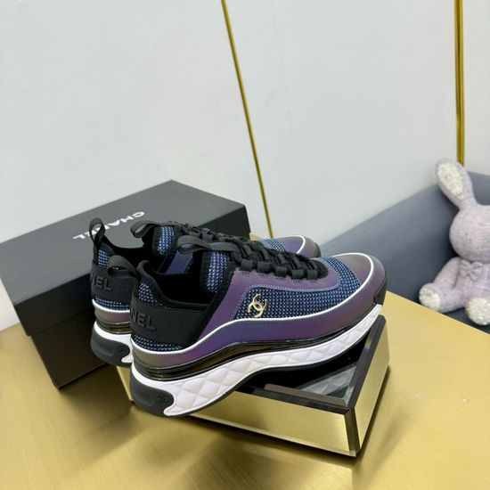 Chanel Premium Leather Upper Casual All-match Daily Sneakers