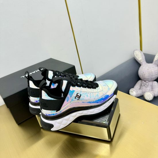 Chanel Premium Leather Upper Casual All-match Daily Sneakers