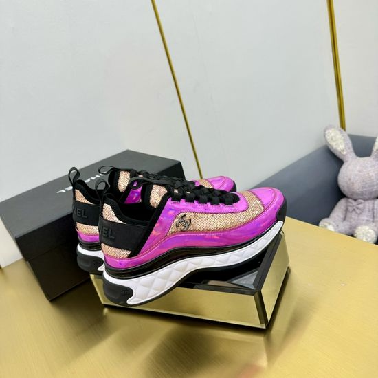 Chanel Premium Leather Upper Casual All-match Daily Sneakers