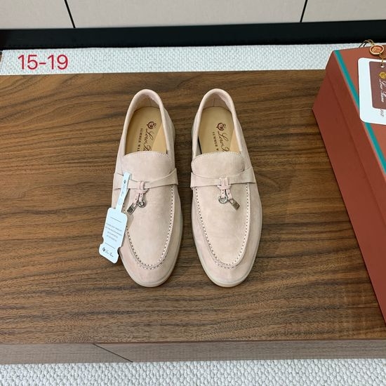 Loro Piana Suede Loafers Hand-Stitched Leather Sole Lined Shoes