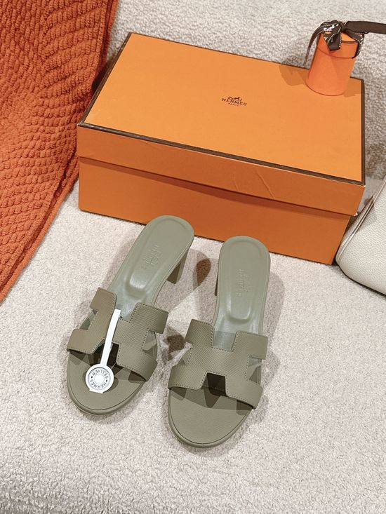 Hermes New Color Leather Sandals with Complimentary Scarves