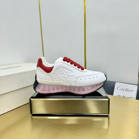 McQueen Premium Air Cushion Leather Athletic Running Sneakers