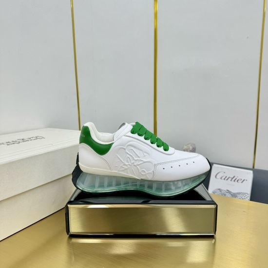 McQueen Premium Air Cushion Leather Athletic Running Sneakers