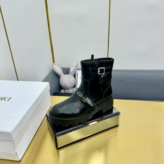 Christian Dior CD Classic Logo Short Boots Lightweight Thick Sole