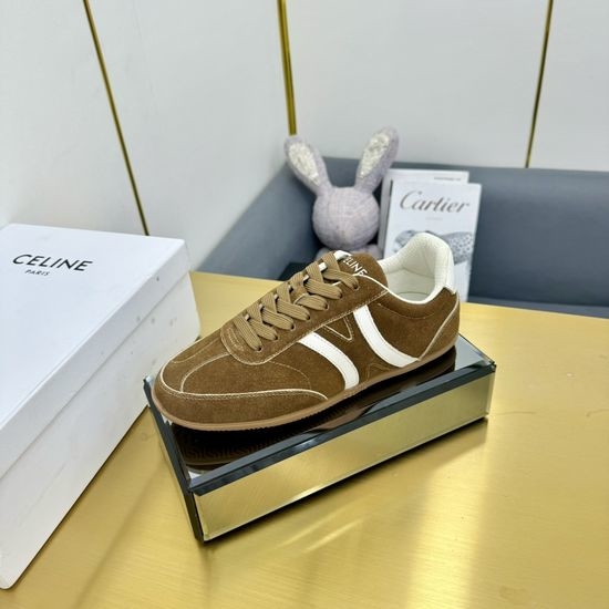 Celine Premium Leather Low-top Lace-up Non-slip Fashion Sneakers