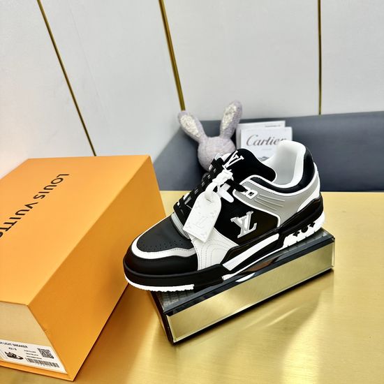 Louis Vuitton Premium Retro Basketball Sneakers with Sturdy Sole