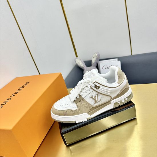 Louis Vuitton Retro Basketball Sneakers with Premium Leather Upper