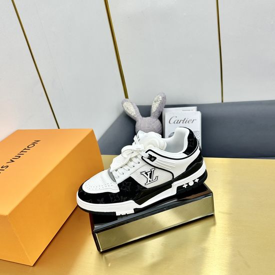 Louis Vuitton Retro Basketball Sneakers with Premium Leather Upper