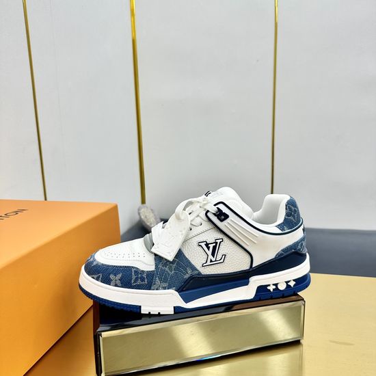 Louis Vuitton Retro Basketball Sneakers with Premium Leather Upper
